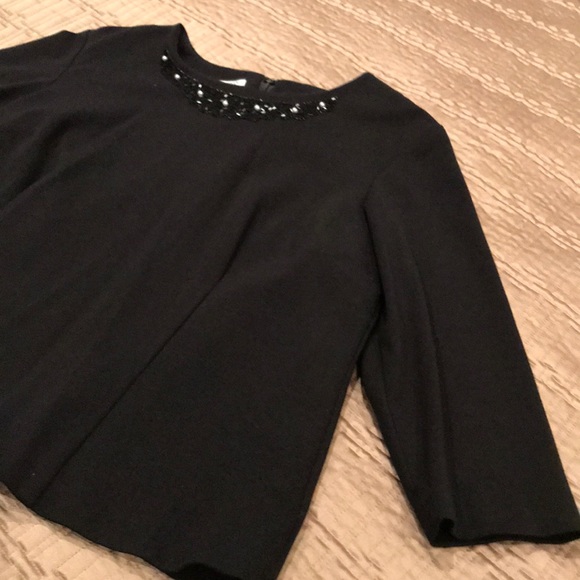 Pendleton top, black with pearls/sequins, L - Picture 3 of 8